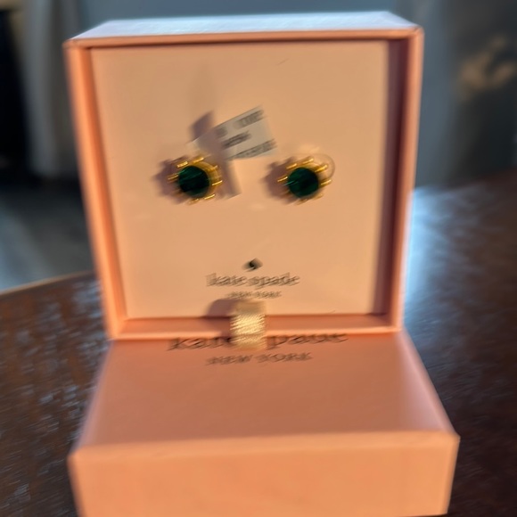 kate spade Jewelry - Kate, spade, emerald stud, earrings new in box